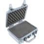Pelican 1200 Case With Foam (Silver)