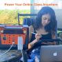 AIMTOM 300-Watt Portable Power Station - 280Wh Battery Powered Generator Alternative with 12V, 24V, AC and USB Outputs - Solar Rechargeable Lithium Backup Power - for Camping Outdoors RV Emergency