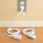 Collections Etc Double Ended Extension Cord, White