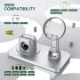 wegoodsun for Stand for Magsafe Charger,Apple Watch/AirPods Pro iPhone 12/12 Pro/12 Pro Max Charging Station for Multiple Devices Products Holder Desk Dock Base Mount(Not Included MagSafe)(Silver)