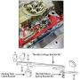 Throttle Cable Bracket,4150 4160 Series Adjustable Throttle Brackets,Aluminum Alloy,Black