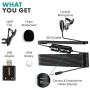 Movo Universal Lavalier USB Microphone for Computer with USB Adapter Compatible with Laptop, Desktop, PC and Mac, Smartphones, Cameras, Podcasting, Remote Work and Laptop Microphone (20-Foot Cord)