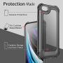 iPhone 8/7 / SE 2020 Case with [ Screen Protector Tempered Glass x2Pack] SUPBEC Protective Phone Cover with Silicone PC+TPU Shockproof Rubber Heavy Duty Case for iPhone8 / iPhone SE2-Clear Black