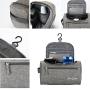ProCase Toiletry Bag Travel Case with Hanging Hook, Dopp Kit Organizer for Accessories, Shampoo, Cosmetic, Personal Items, Healthcare Bag with Handle, Gray
