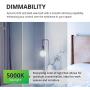 Sunco Lighting 4 Pack G25 LED Globe, 6W=40W, Dimmable, 450 LM, 5000K Daylight, E26 Base, Ideal for Bathroom Vanity or Mirror - UL & Energy Star