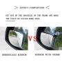 Car Blind spot Mirror 2PCS, Fan-Shaped Frameless high-Definition Glass Convex Rearview Mirror, 360° Swing Adjustment, Suitable for All Cars, Off-Road Vehicles and Trucks