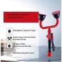 CGOLDENWALL Drench Hose Unit Spray Eye Wash Unit Handheld Emergency Eyewash Station Lab Safety Shower Laboratory Eye Flush Shower for Lab and Industrial Use (Wall-Mounted Dual Heads with Long Switch)