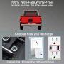 WiFi Magnetic Trailer Hitch Camera - Rechargeable Battery 6800mAh Powered Wireless Backup Rear View Portable for Easy Hooking Horse Gooseneck/Rv/5th Wheels/Boats for iPhone/iPad Only Phone Idpoo