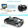 Backup Camera, 18.5mm Rear View Camera 170° View Angle, 12V CCD Reverse Camera with Parking Guidelines Mirror Image Night Vision Waterproof Parking Camera for 12V Car Mini-Truck RV SUV Minivan Camper