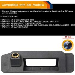HD Golden Camera 1280x720p Reversing Camera Integrated in Trunk Handle Rear View Backup Camera for Mercedes Benz C Class W205 CLA C117 2015-2017 w/NTG5.0/5.1