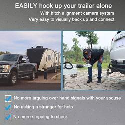 WiFi Magnetic Trailer Hitch Camera - Rechargeable Battery 6800mAh Powered Wireless Backup Rear View Portable for Easy Hooking Horse Gooseneck/Rv/5th Wheels/Boats for iPhone/iPad Only Phone Idpoo