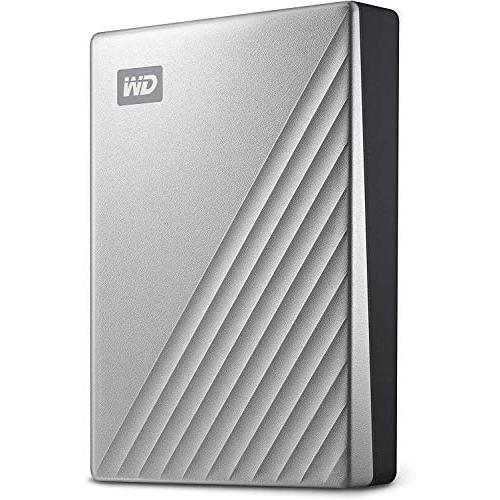 WD 5TB My Passport Ultra for Mac Silver Portable External Hard Drive, USB-C - WDBPMV0050BSL-WESN