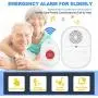 Wireless Caregiver Pager System Call Button Personal Alert Pager Nurse Alert System for Elderly/Senior at Home with 800+Feet Operating Range 2 Portable Receiver 3 Emergency Transmitter