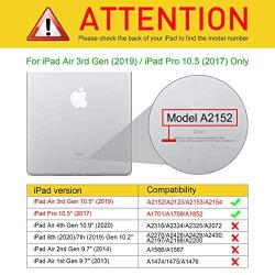 Fintie Case for iPad Air (3rd Gen) 10.5'' 2019 / iPad Pro 10.5'' 2017 - [SlimShell] Ultra Lightweight Standing Protective Cover with Built-in Pencil Holder, Auto Wake/Sleep (Black)