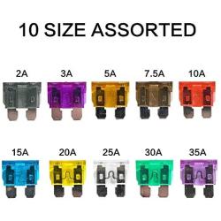 150x Blade Car Fuses Assortment Kit 2A/3A/5A/7.5A/10A/15A/20A/25A/30A/35A AMP Assorted Set +Puller ATC/ATO for Boat,Marine,RV,SUV
