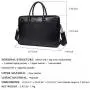 BOSTANTEN Leather Briefcase Messenger Business Bags Laptop Handbag Black
