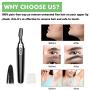 Rechargeable Eyebrow Hair trimmer Painless-Precision with Comb Electric Eyebrow Hair Razor Tool for Face Arm Legs Whole Body Hair Removal for Men Women