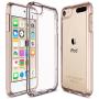 ULAK iPod Touch 6 Case, iPod Touch 7 Case, Clear Slim Hybrid Clear Bumper TPU/Scratch Resistant Hard PC Back/Corner Shock Absorption Case for Apple iPod Touch 5th/6th/7th Generation (Rose Gold)