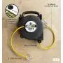 40 Ft Retractable Extension Cord Reel - 2 in 1 Mountable & Portable Power Cord Reel with 3 Electrical Outlets - 12/3 SJTW Heavy Duty Yellow Cable - Perfect for Hanging from Your Garage Ceiling