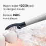 SOOCAS Sonic Electric Toothbrush for Adults & Teens, Rechargeable Electronic Toothbrush with 3 Modes, 42,000 VPM Motor, Smart Timer, USB C Charging Lasts 60 Days, 2 Dupont Brush & Travel Case, V1 Blue