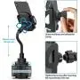 bokilino Car Cup Holder Phone Mount, Universal Adjustable Gooseneck Cup Holder Cradle Car Mount for Cell Phone iPhone 11 Pro/11 Pro Max/11/X/Xs/Xs Max/8/8Plus,Samsung,Huawei,LG, Sony, Nokia (Black)