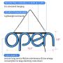 LED Open Sign,16x6 inch Open Sign for Business,with Multiple Flashing Modes, Ideal for Restaurant, Bar, Salon and More,24V/1A Power Supply，with Open/Close Sign (Blue)