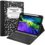 Fintie Keyboard Case for iPad Pro 11'' 2020 (2nd Generation), iPad Pro 11 Inch 2018 - Soft TPU Back Cover with Pencil Holder, Magnetically Detachable Wireless Bluetooth Keyboard, Composition Book