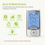 AUVON Rechargeable TENS Unit Muscle Stimulator, 3rd Gen 16 Modes TENS Machine with 8pcs 2''x2'' Premium Electrode Pads (American Gel) for Pain Relief