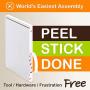 Way Basics TV PC Desktop Modern Computer Monitor Stand Screen Riser (Tool-Free Assembly and Uniquely Crafted from Sustainable Non Toxic zBoard Paperboard), White