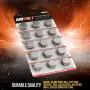 15 Pack LR44 AG13 A76 Battery - [Ultra Power] Premium Alkaline 1.5 Volt Non Rechargeable Round Button Cell Batteries for Watches Clocks Remotes Games Controllers Toys & Electronic Devices (15 Pack)
