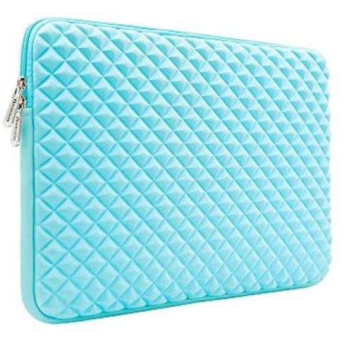 RAINYEAR 11 Inch Laptop Sleeve Diamond Foam Shock Resistant Neoprene Case Fluffy Lining Cover Carrying Bag Compatible with 11.6 MacBook Air Surface for 11'' Chromebook Computer Tablet Notebook(Blue)