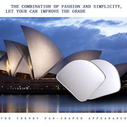 Car Blind spot Mirror 2PCS, Fan-Shaped Frameless high-Definition Glass Convex Rearview Mirror, 360° Swing Adjustment, Suitable for All Cars, Off-Road Vehicles and Trucks