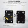 M1A2 Circuit Breaker 200A Waterproof Fuse Inline Holder Resettable Fuse Manual Reset 12V-48V DC for Car Audio RV Home Marine Boat Truck Trolling Motors