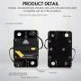 M1A2 Circuit Breaker 30A Waterproof Fuse Inline Holder Resettable Fuse Manual Reset 12V-48V DC for Car Audio RV Home Marine Boat Truck Trolling Motors