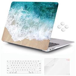 iCasso MacBook Air 13 Inch Case 2020 2019 2018 Release A2337 M1/A1932/A2179 with Retina Display Touch ID, Durable Hard Plastic Shell Case and Keyboard Cover Compatible MacBook Air 13 -Beach