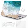 iCasso MacBook Air 13 Inch Case 2020 2019 2018 Release A2337 M1/A1932/A2179 with Retina Display Touch ID, Durable Hard Plastic Shell Case and Keyboard Cover Compatible MacBook Air 13 -Beach
