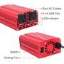 Yinleader 500W Car Power Inverter DC 12V to 110V AC Car Converter with 2 USB Charging Ports, Power Converter with 2 AC Outlets Car Charger, Car Adapter