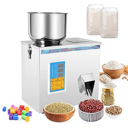 Hanchen Powder Filling Machine 0.5-20g Particle Weighing Filling Machine Automatic Bottle Bag Powder Filler for Tea Seeds Grains Powder (0.5-20g filler)