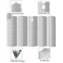 HUILI Windshield Shade, Foldable Car Window Sun Shade for Windshield 59x31.5 inches Sun Visor, Car Window Shade for Pickups, Trucks, SUVs, Silver