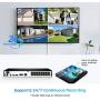 Reolink 5MP 16CH POE Security Camera System, 8pcs 5MP PoE Cameras with 16 Channel PoE NVR Recorder, Pre-Installed 3TB Hard Drive, Waterproof for Outdoor Indoor Use, 24/7 Recording,100ft Night Vision