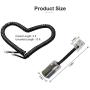Telephone Cord Detangler,LOVK 2 Pack 13Ft Uncoiled / 2Ft Coiled Telephone Handset Cord with 2 Pack 360 Degree Rotating Landline Cable Detangler Swivel Cord Untangler Telephone Accessory