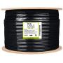 trueCABLE Cat6 Direct Burial, 1000ft, Waterproof, Outdoor Rated CMX, Black, 23AWG Solid Bare Copper, 550MHz, ETL Listed, Unshielded UTP, Bulk Ethernet Cable