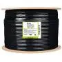 trueCABLE Cat6 Direct Burial, 1000ft, Waterproof, Outdoor Rated CMX, Black, 23AWG Solid Bare Copper, 550MHz, ETL Listed, Unshielded UTP, Bulk Ethernet Cable