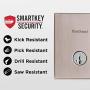 Kwikset 99390-001 Halo Wi-Fi Smart Lock Keyless Entry Electronic Touchscreen Deadbolt Featuring SmartKey Security & San Clemente Single Cylinder Low Profile Handleset Front Door Lock