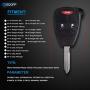ECCPP 2X Keyless Entry Remote Fob Replacement fit for C-hrysler 200 300 Aspen Sebring/D-odge Avenger Charger Durango Magnum/J-eep Commander Compass Patriot Wrangler OHT692713AA OHT692427AA KOBDT04A