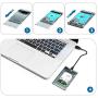 WAVLINK USB 3.0 to SATA External Hard Drive Enclosure for 2.5 inch 5mm/7mm/9.5mm SATA I/II/III HDD SSD Support UASP Function, Max 4TB Tool-Free Design