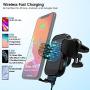 [Upgraded Version] ZeeHoo Wireless Car Charger,15W Qi Fast Charging Auto-Clamping Car Mount,Windshield Dash Air Vent Phone Holder Compatible with iPhone 12/Mini/11 Pro Max,Samsung Note 10 (Black)