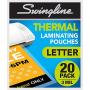 Swingline Laminating Sheets, Thermal Laminating Pouches Letter Size, 3mil, 20 Pack (3202021)