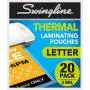 Swingline Laminating Sheets, Thermal Laminating Pouches Letter Size, 3mil, 20 Pack (3202021)