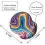 Boutilon Wrist Mouse Pad, Non-Slip Ergonomic Mouse Pad with Gel Wrist Rest Support, Gaming Mouse Pad with Lycra Cloth 8.7 x 7.5 inches Pad for Computer, Laptop, Home, Office (Colorful Marble-Wrist)